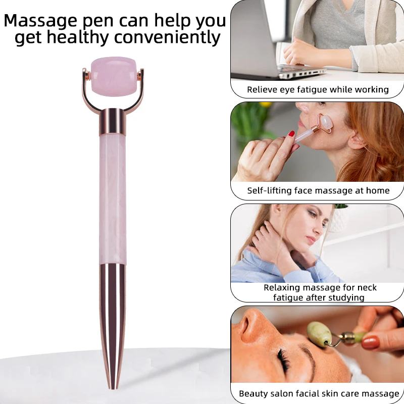 High quality resin roller facial skin care massage product multifunctional writing ballpoint pen for office and home use