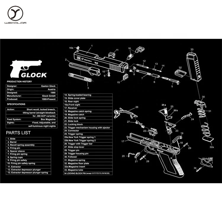  2021 новый дизайн пользовательского AR-15 AK47 винтовка щетка для чистки мат оружие коврик охотничьих винтовок