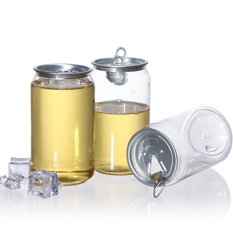 Customized Silk Printing Wholesale BPA Free Highly Sealing Transparent 250ml 330ml 500ml Plastic Beer Cans
