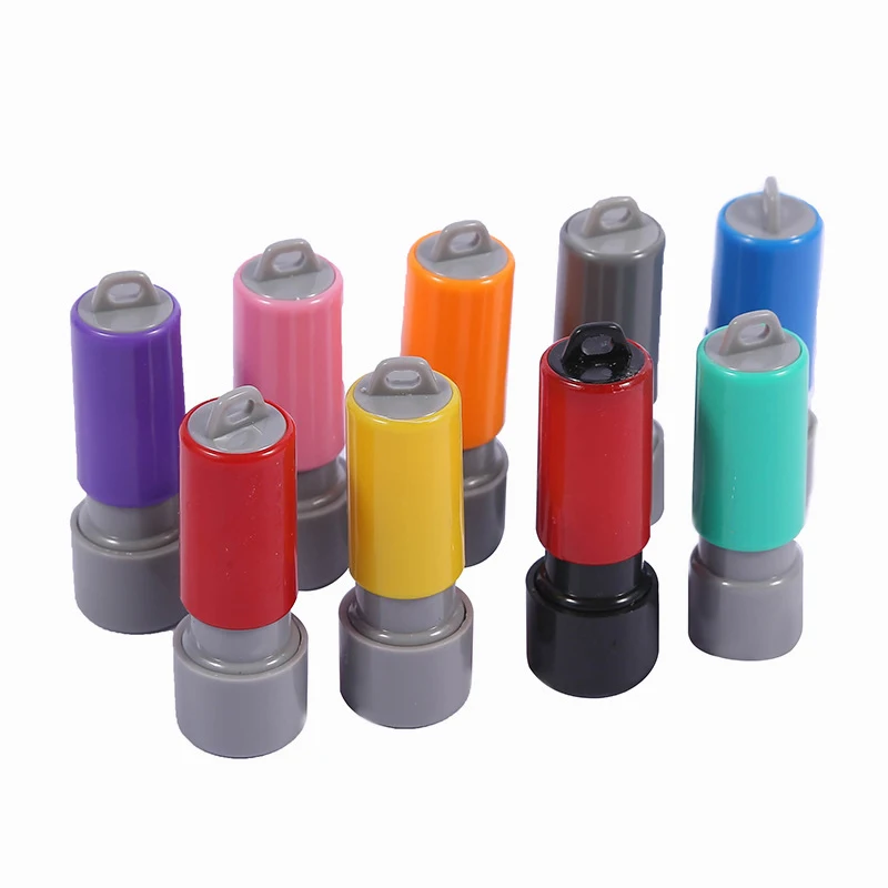 Atomic Seal Shell Material factory sale colorful keychain toy flash rubber 10mm HA09 self inking stamp