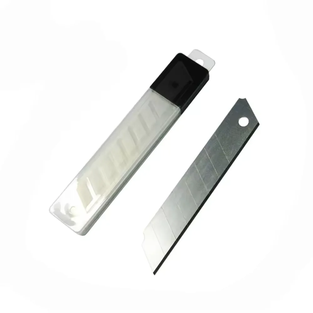 18mm Wide Snap-Off Blades Quality Carbon Stainless Steel Sharper Replacement Blade for Most Box Cutter & Utility Knife