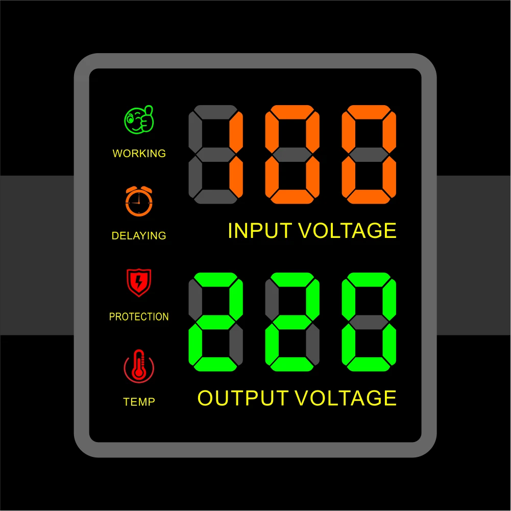  Автоматический регулятор напряжения 220v настенное крепление бытовую технику мощностью 2kw 2000va автоматический переменного тока стабилизатор для кондиционера