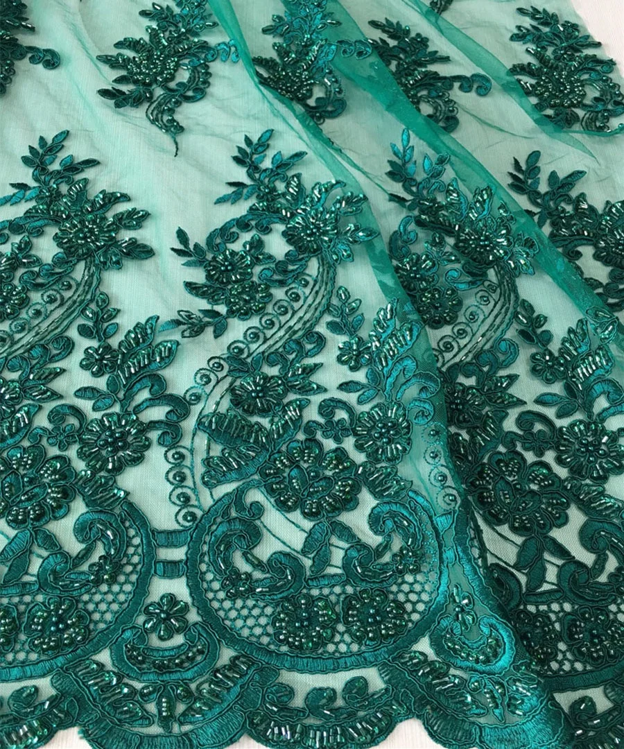 high quality purple beaded lace fabric heavy hand embroidered beaded tulle lace evening dress fabric wholesale, shaoxing fabric