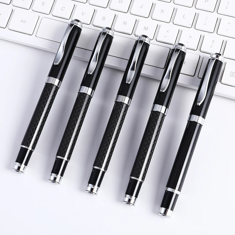 2021 Hot Selling Friends Gift Ballpoint Pens Metal Carbon Fiber Signature Pen