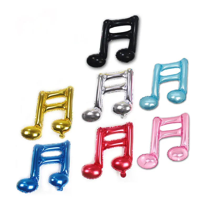 8 points 16 points music notation balloon notes aluminium foil balloon used for dispatching concert wedding decoration