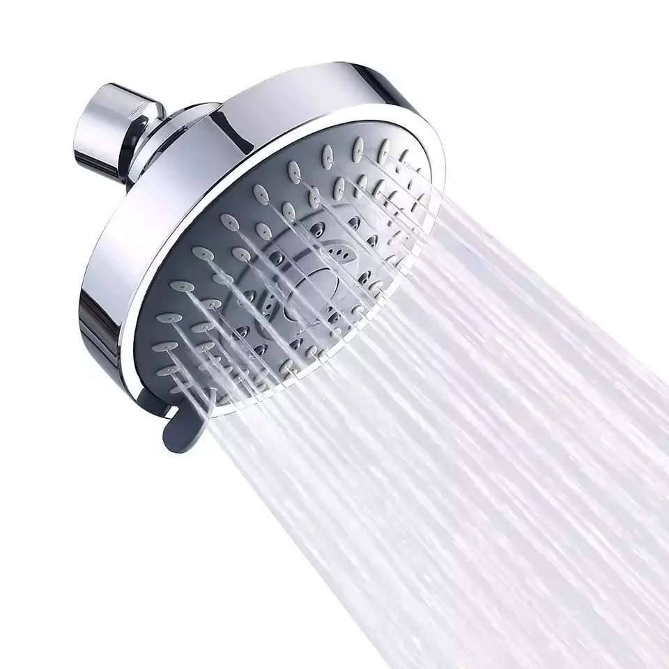 High Pressure Rain Fixed Showerhead 5 Different Spray Modes Ceiling Shower Head with Adjustable Metal Swivel Ball Joint