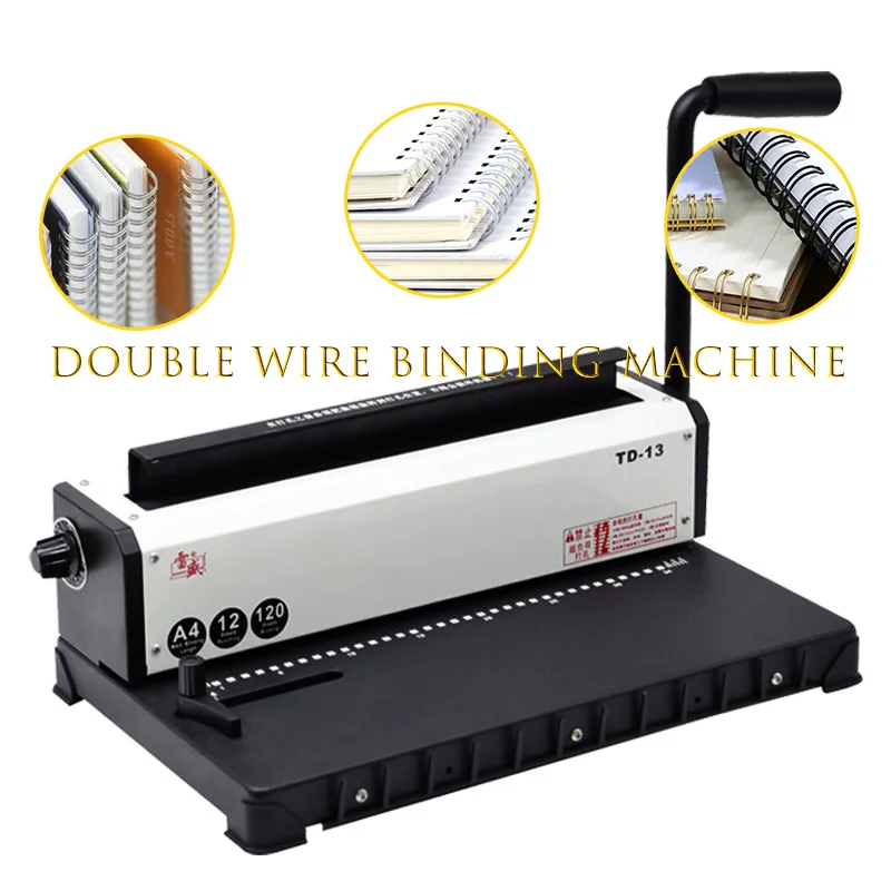 Factory binder notebook Rayson TD-13 3:1 Metal Calender Double Wire Book Binding Machine