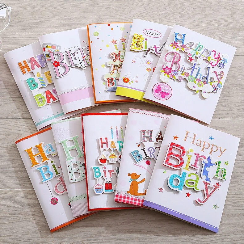 Custom New Design Baby Children Student Music Led Light Up Birthday Party Greeting Card