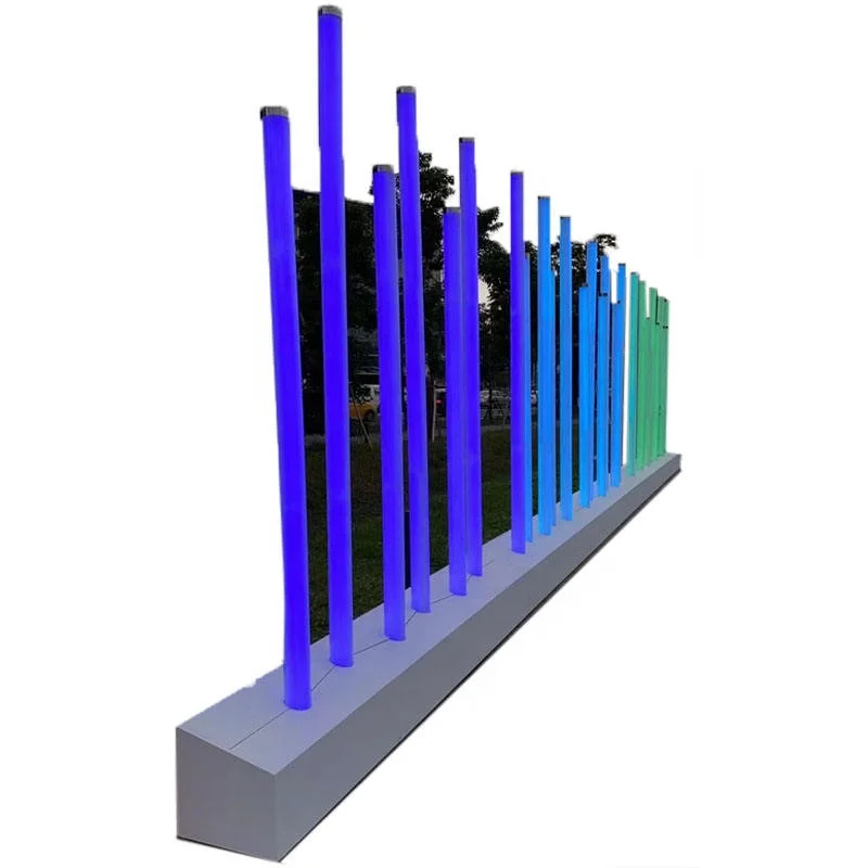 Outdoor Waterproof 2meter 360 RGB Light Column Programmable DMX LED Pixel Tube Garden Landscape Lights