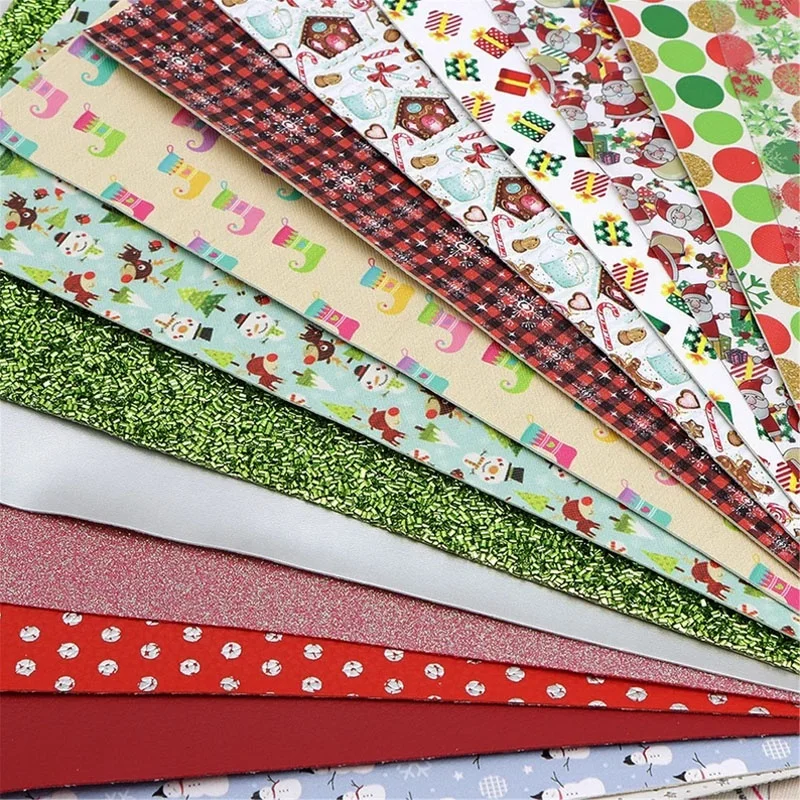 30x136 cm Custom back to school Design Printed Faux Synthetic Leather for Fabric DIY Crafts Material