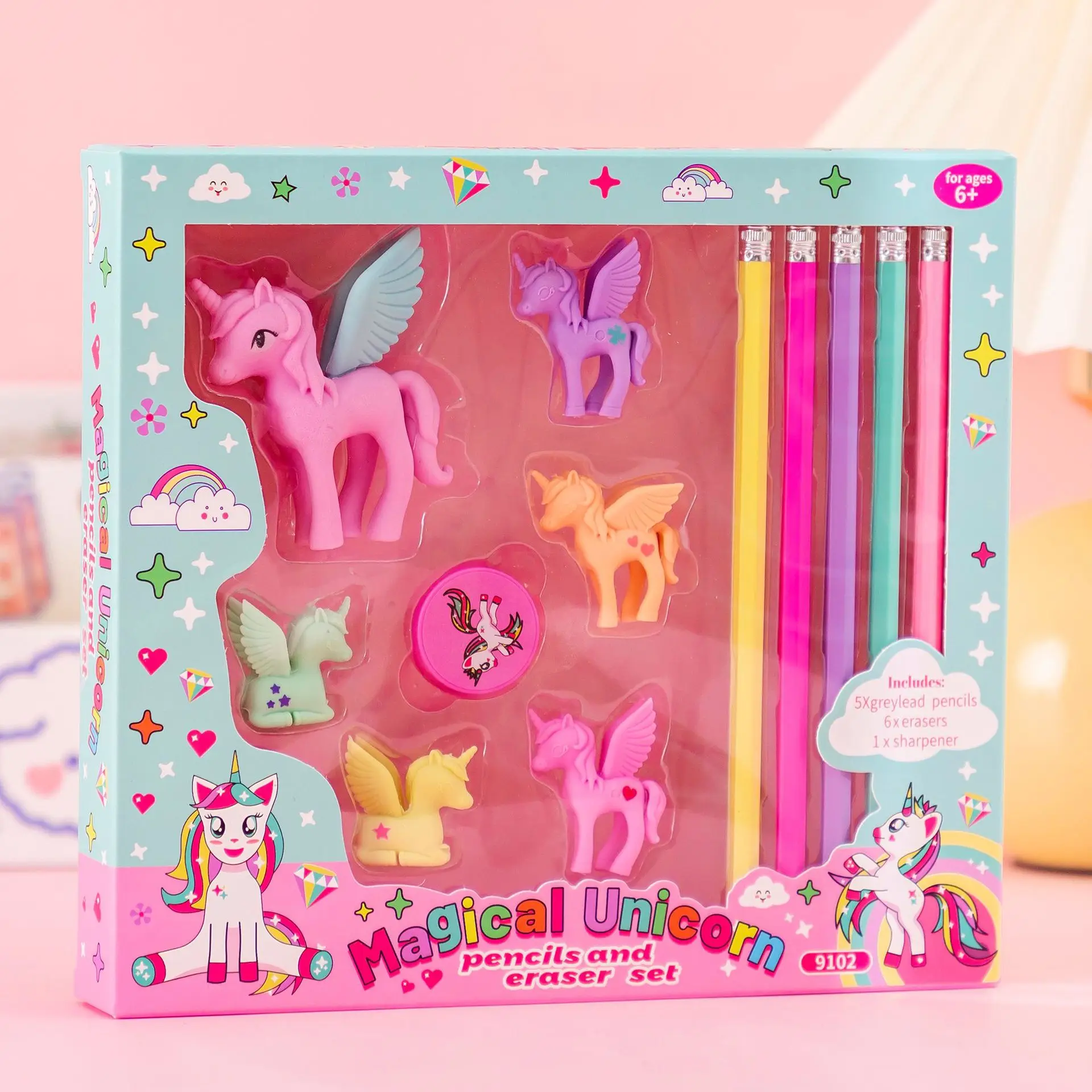 Ready study set hot selling school items colour box drawing art set pen and pencil gift set natural wood color hb pencil