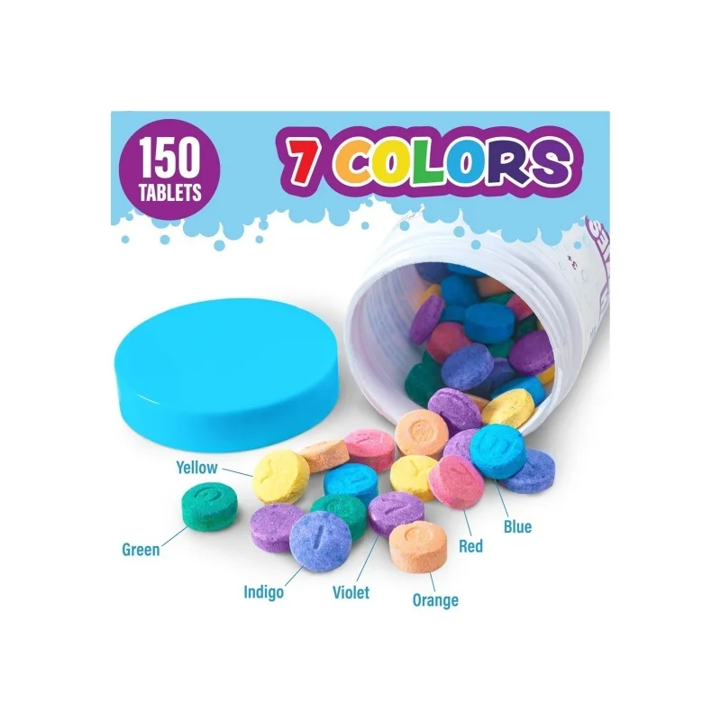 Таблетки для ванны, цветные, для 7 видов цветов