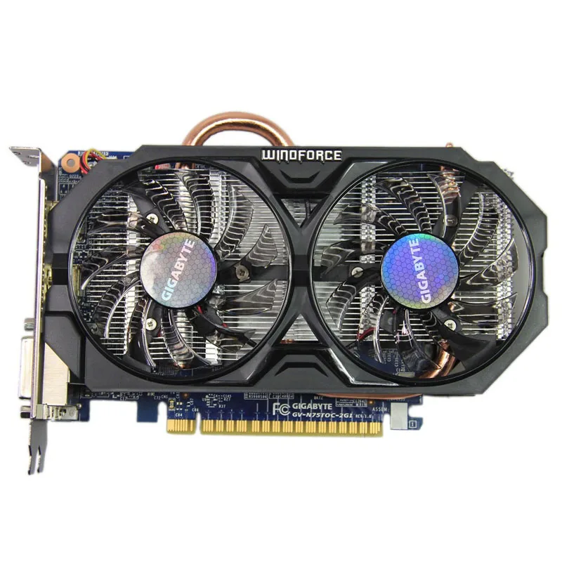 Original chip for Gigabyte Raphic Card GTX750Ti 2GB 128Bit GDDR5 Video Cards for nVIDIA Geforce GTX750Ti Used VGA Cards 2GB 4GB