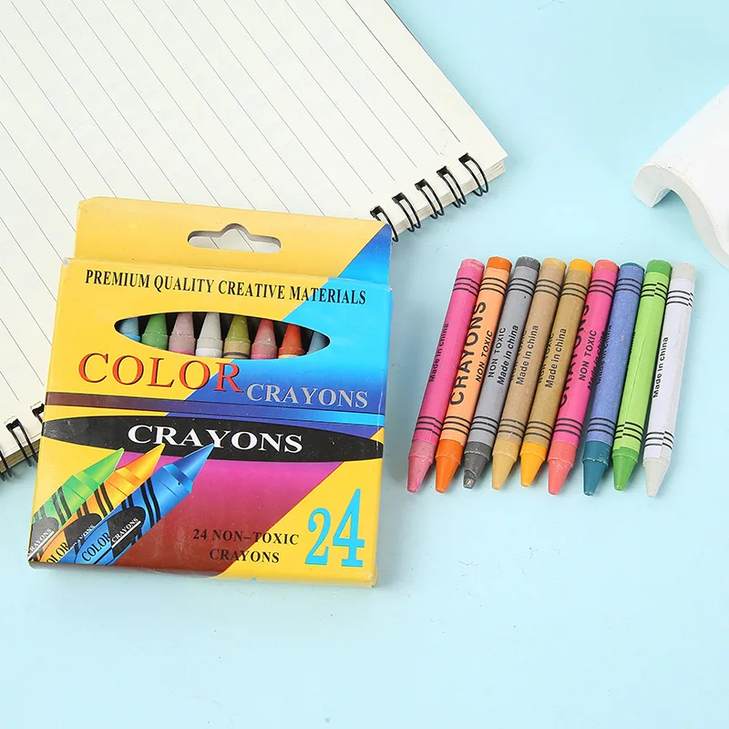 Customized Professional School Drawing Non-Toxic 12 Colors Crayon Box