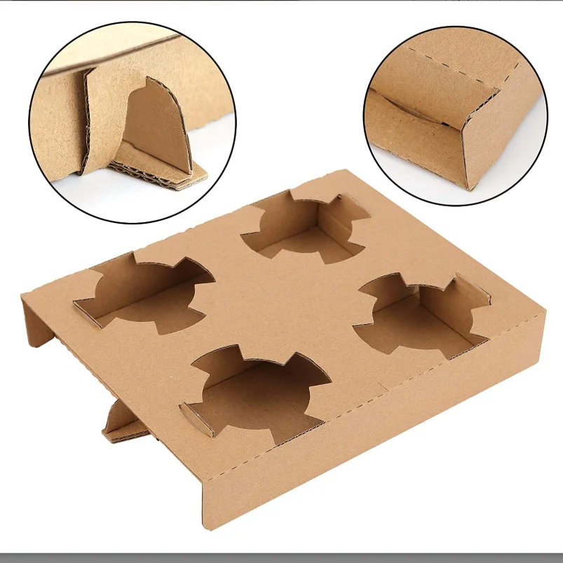 
The 2-cup kraft paper beverage holder is suitable for 6-32 ouncescups, which is perfect for all your 