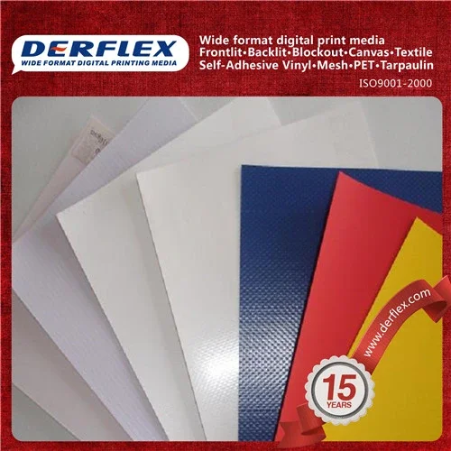 Heavy Duty Reinforced 1000d 18oz Coated Textiles Fabric 650gsm Polyester Waterproof PVC Tarpaulin