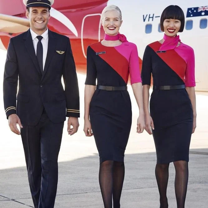 Индивидуальная Униформа пилота, женские костюмы, униформа авиакомпании темно-синего цвета