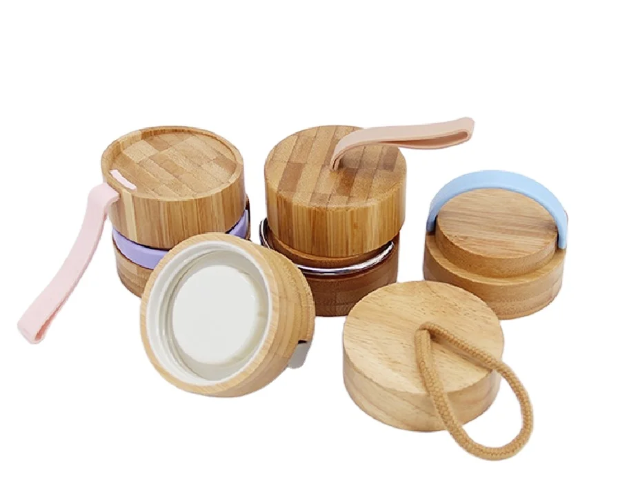 High quality storage jar bamboo lid candle jar bamboo lid cover  water bottle bamboo lid