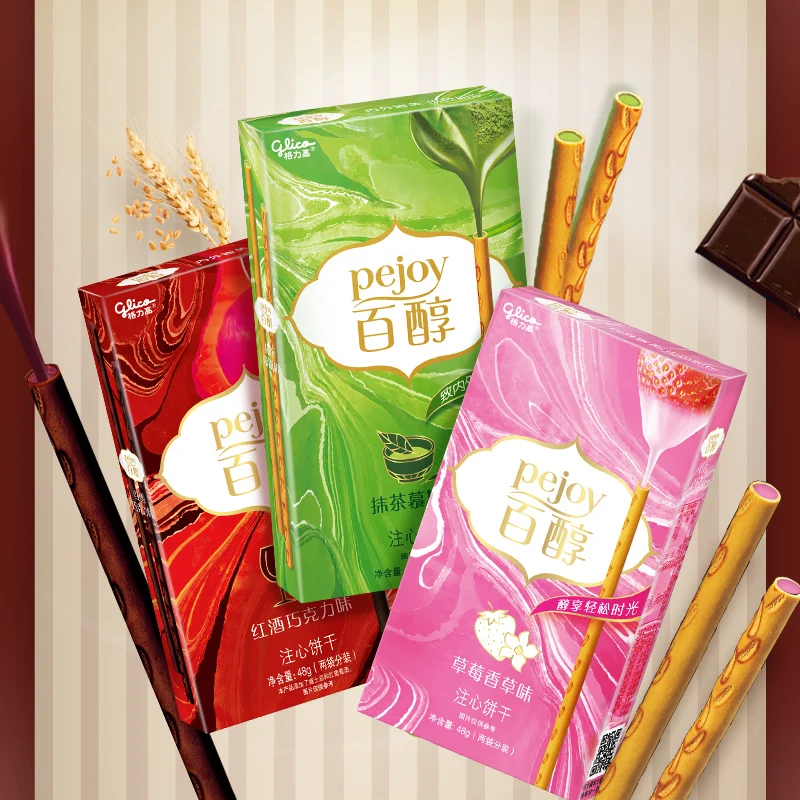 Best selling Pocky Biscuit Stick Coated with Chocolate A variety of flavors of stick-coated biscuits are newly launched 55g