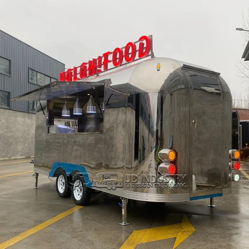 In Stock Fully Equipped Enclosed Coffee Truck Pizza Mobile Bar Airstream Food Trailer For Sale