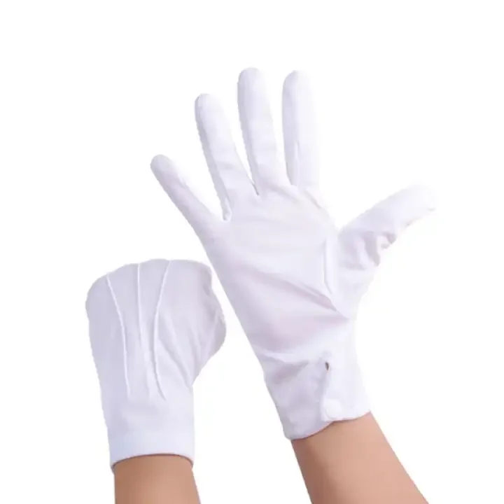 Cotton White Ceremonial Gloves Manufacturers Etiquette Gloves Command Parade Driver Work Three Tendons Hand Gloves