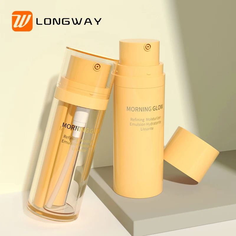 Customized face cream pump skin care bottle luxury label skin care product 10+35ml 25+25ml skin care product packaging