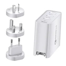 Hot Selling 4 Port 48W PD QC 3.0 USB Charger EU/AU/UK/US Plug Multi USB Charger For Mobile Phone For Laptop USB Fast Charging