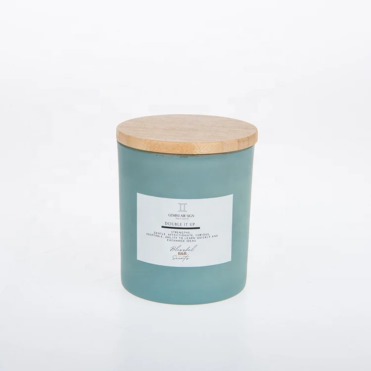 Big luxury branded perfumed essential oil 100% soy wax glass jar spa candle