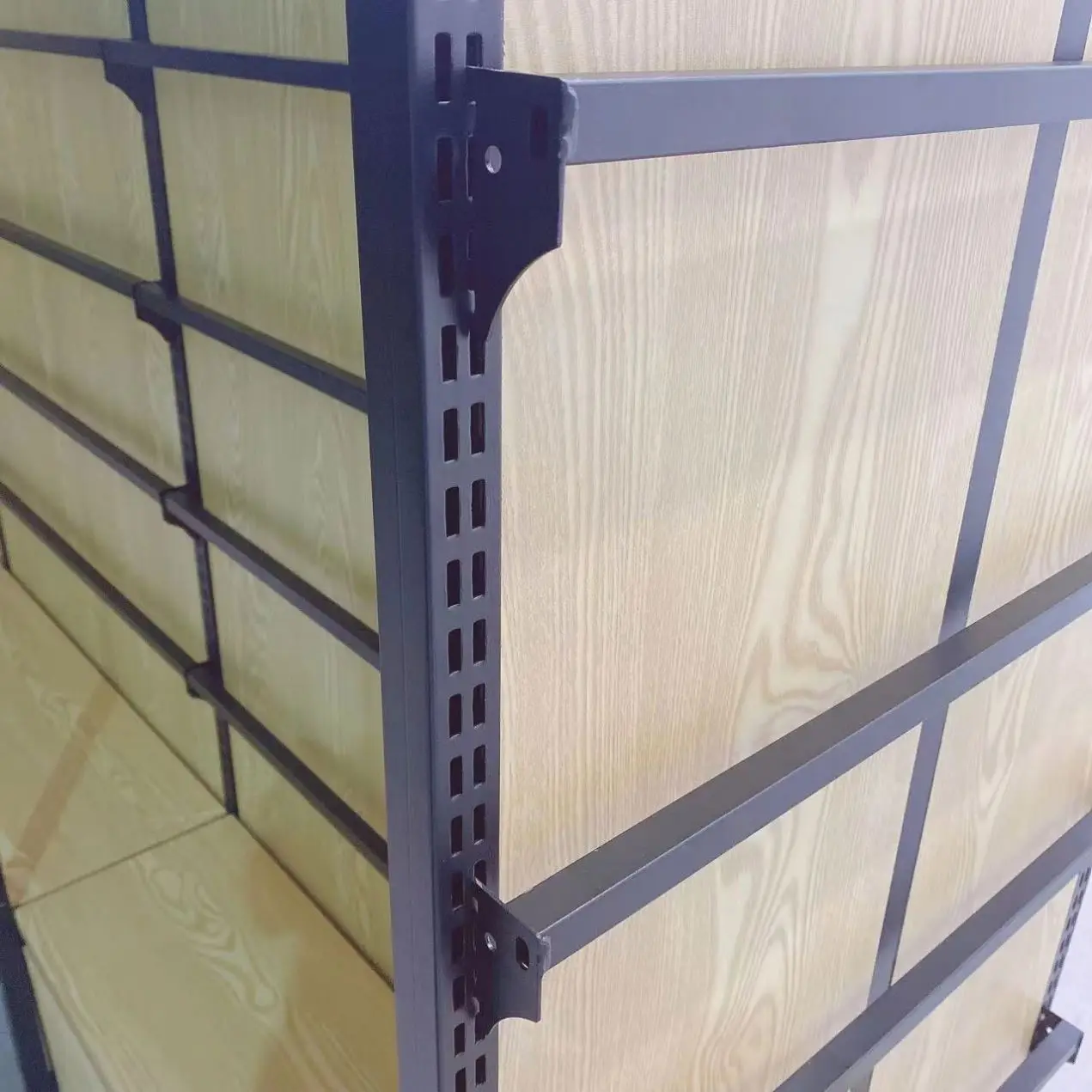 wire mesh Back Panel Retail Store Rack Gondola Shelving Supermarket Shelf Etagere-commercial Grocery Store Shelving