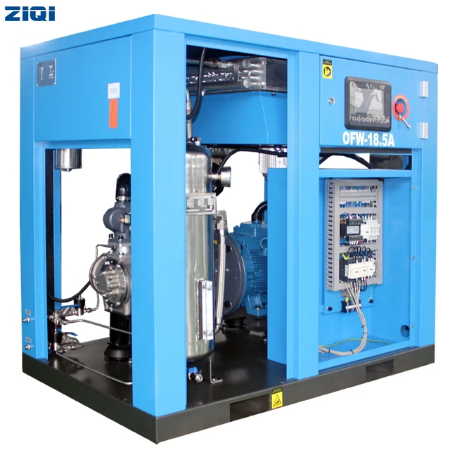 High quality 18.5 kw flexibility direct drive vertical screw oil less type air compressor machine with CE certificate