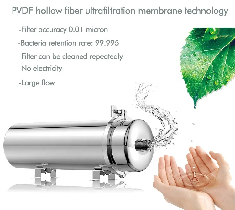 Hot sales Outdoor Ultrafiltration Water Purifier Stainless steel housing UF PVDF membrane Water Treatment Water Filter