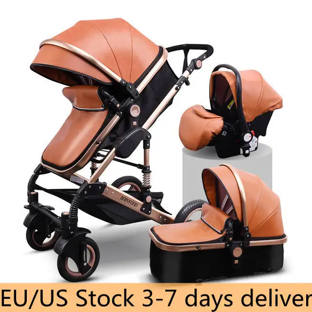 Babyfond Fast Shipping Door To Door Luxury Baby Stroller 3 in 1 poussette 3 en 1 bebe