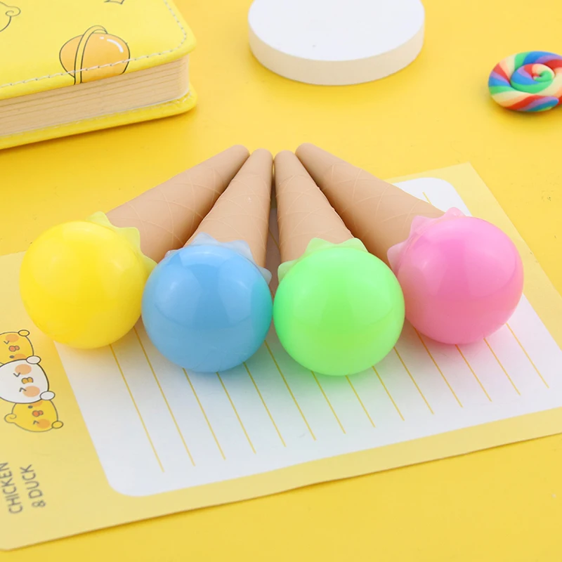 Color Ice Cream Gel Pens Smooth Office Student Parker Writing Gift Kids Lovely Cartoon 4 Color Gel Pen