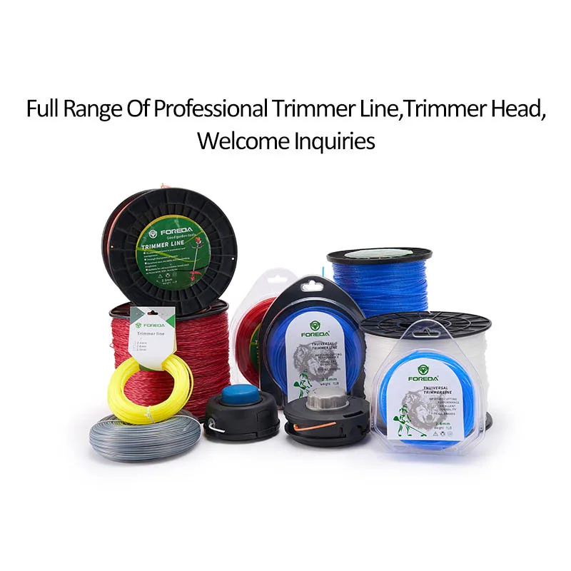 Ready To Ship Nylon Trimmer Line 2.4mm 2.6mm 0.095' 0.102' Blue Knurling Grass Rope Line Trimmer