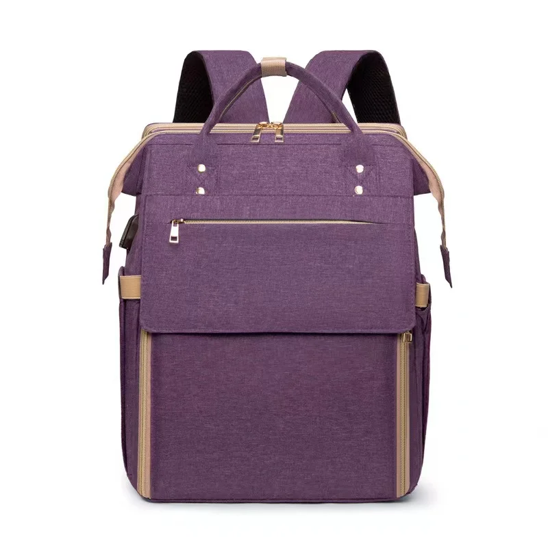 Dropshipping Large Capacity travel sleeping bag with mosquito net baby Folding Chair mommy bottle insulated backpack diaper bag