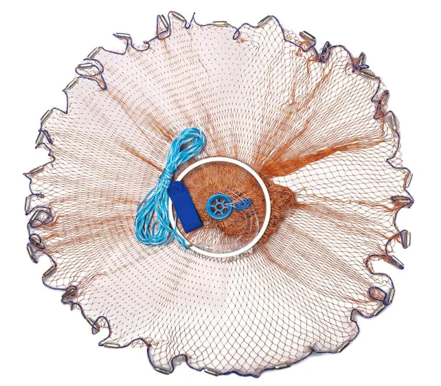 Saltwater and Freshwater Hand Casting Net fishing trap for Bait Trap Fish Throw Net 6FT Radius Casting Nets