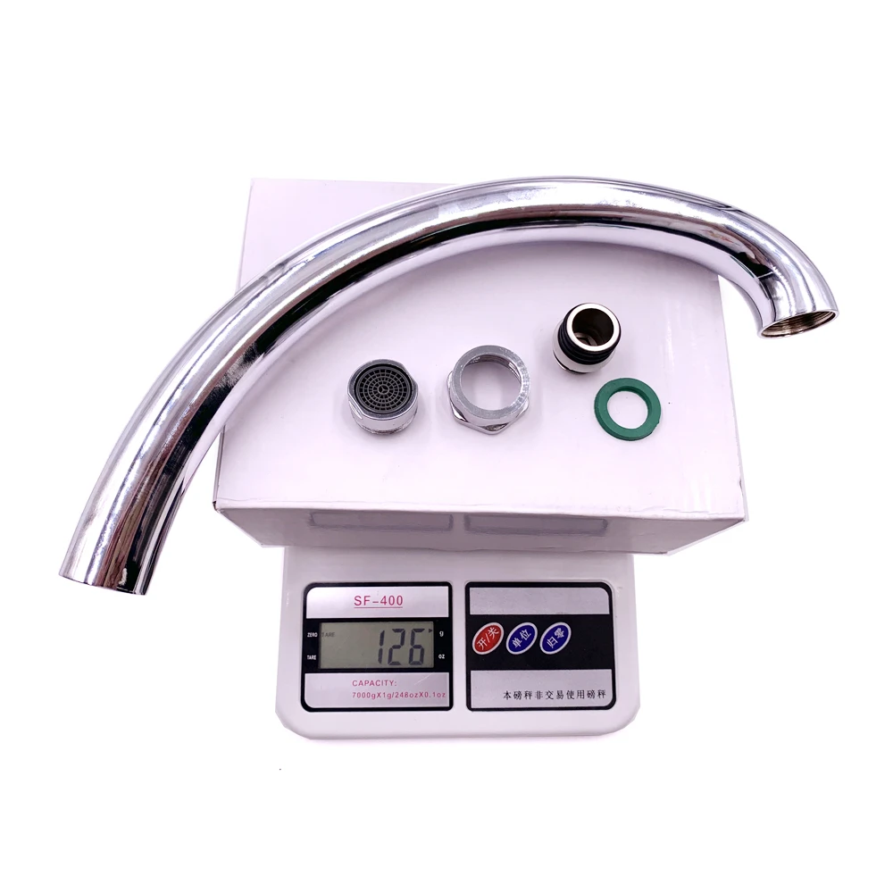 Stainless Steel 201 Chrome Plated Faucet Spout Tube Length 39cm