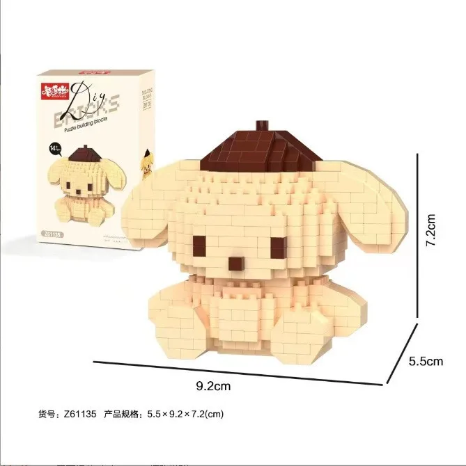 Strawberry bear princess blind box toys sanrioes hello kuromi kitty Building Blocks Sets kids toys