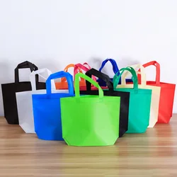 Customize Logo Stock Reusable Grocery Shopping Bag Eco-friendly Non-Woven Tote Bags