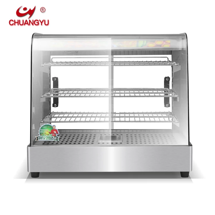 Food Warming Machine/Warmer Showcase/Glass Food Warmer Display Showcase