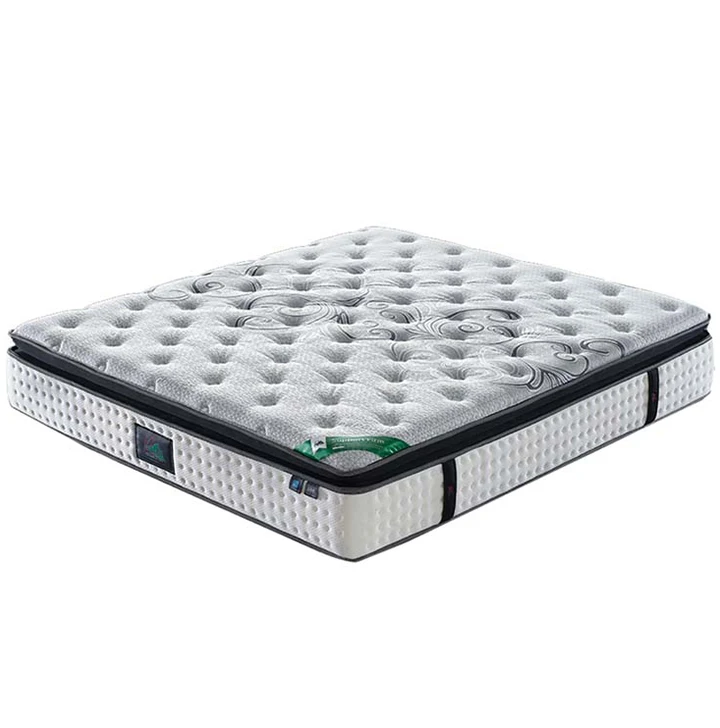 Luxury Medium High Resilience Queen Pocket Coil Spring Bed Mattress