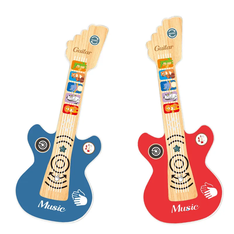 Early Educational Infant Baby Musical Instrument Cartoon Kids Mini Electric Touch Guitar Toy