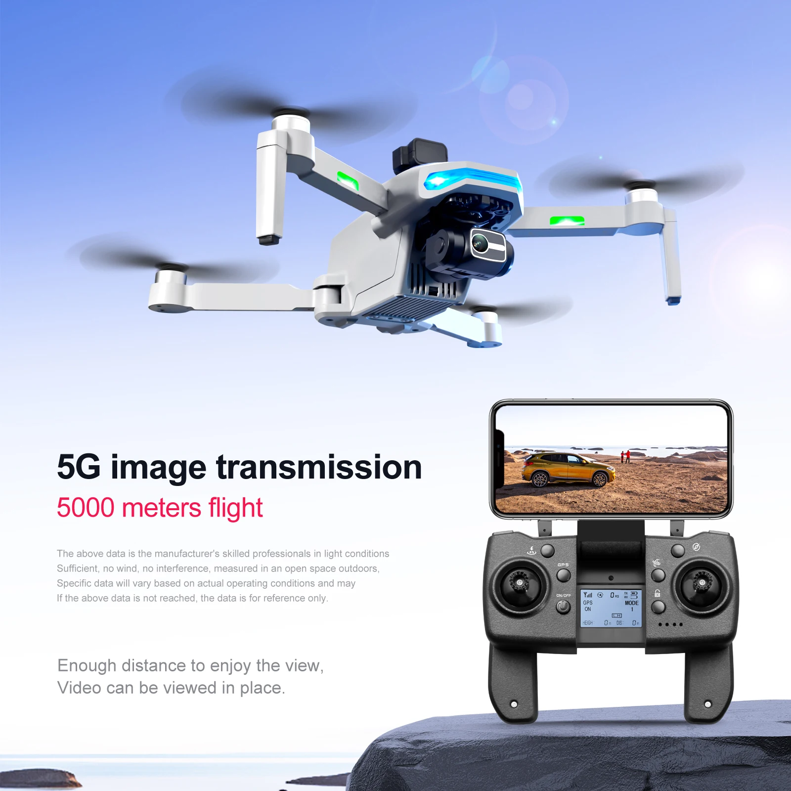 Esc 8k Dual Camera Drone S135 5000 Meters Flight Gps 5g Hd Image Transmission Large Capacity Battery Mini Drone
