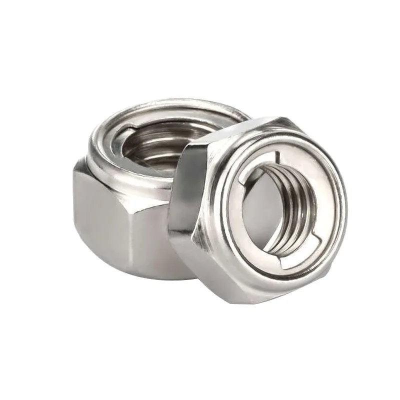 Factory DIN982 DIN985 Standard Carbon Steel Zinc Plated Nylock Nut M8 Nylon Lock Nut