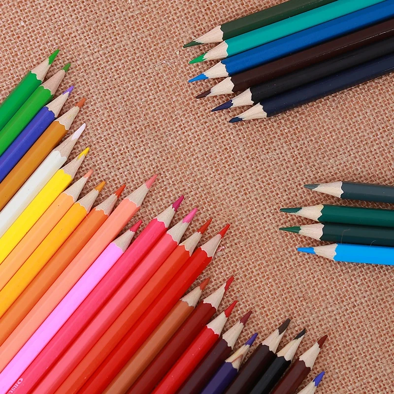 24pcs Hexagonal Barrel Colored Pencils Made from Natural Poplar Wood for Vibrant Coloring and Art