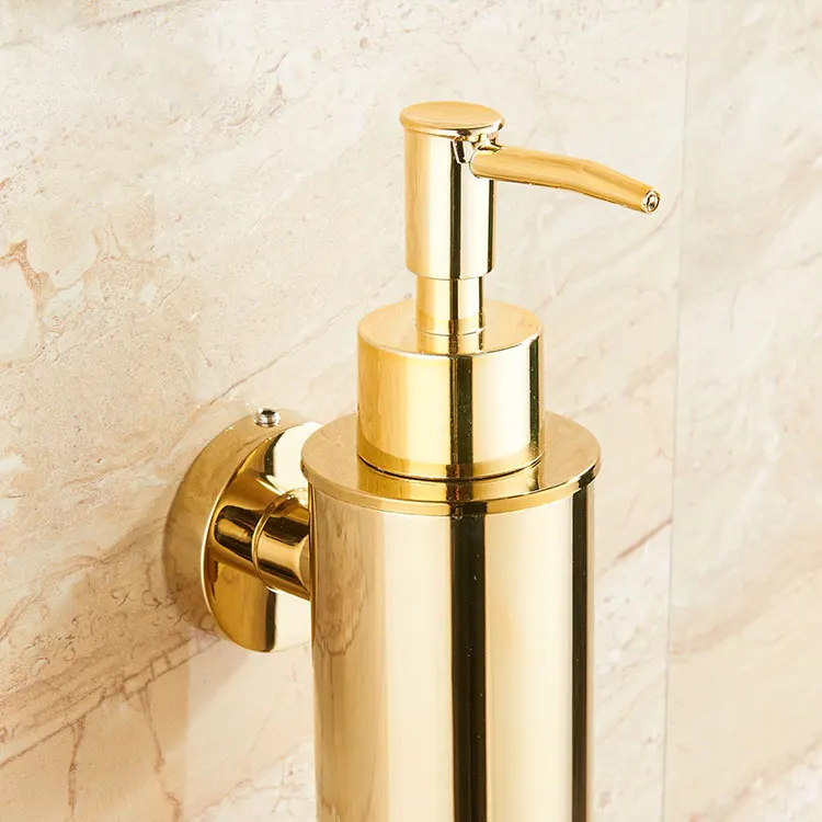 bathroom luxury gold stainless steel hand wall mounted foam soap dispenser