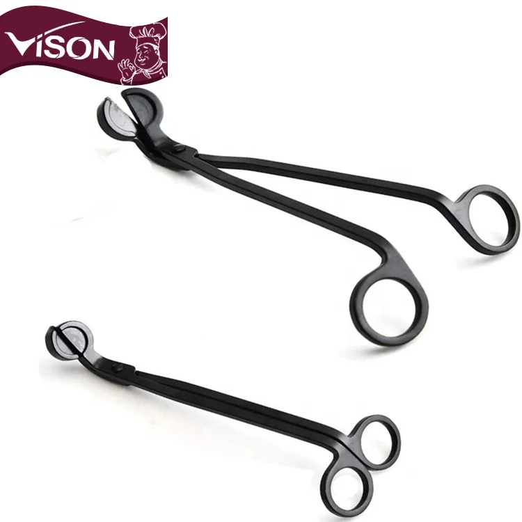 High quality wholesale Black stainless steel candle wick trimmer for Bar restaurant dipper candle snuffer tools