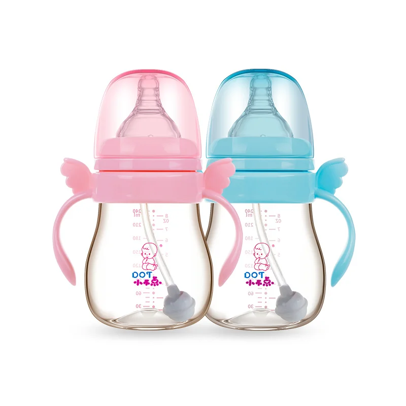 New product Angel shape baby milk feeding bottle BPA free easy to clean ppsu feeding bottle