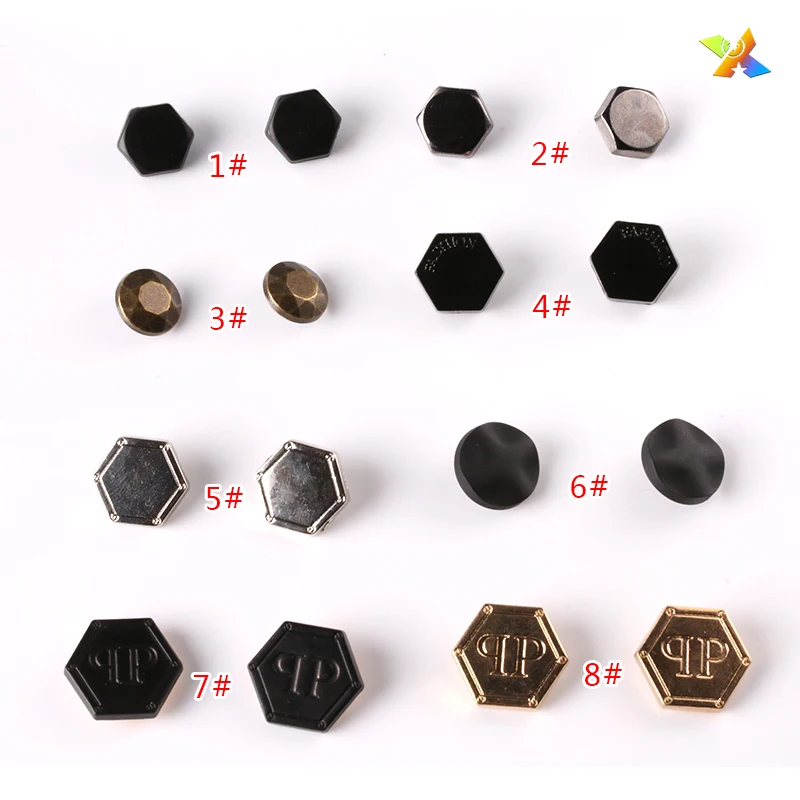 Customized Openable personalized square snap button spring button buttons for clothing