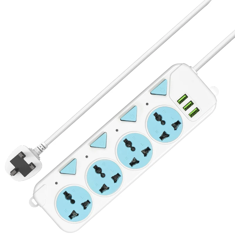 Manufacturers universal standard usb power strip 4 outlet  individual switch 1.5m cable electrical socket extension socket